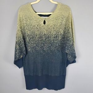 Notations 3/4 Sleeve Sweater Top with Keyhole